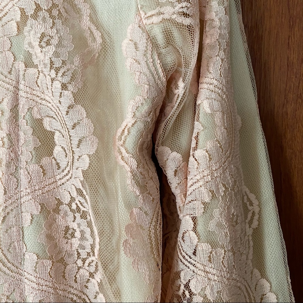 Vintage Ofelia’s pale pink lace cotton lined dress - Picture 10 of 15